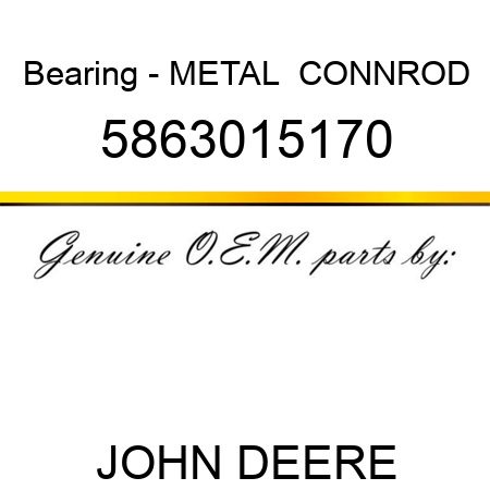 Bearing - METAL,  CONNROD 5863015170