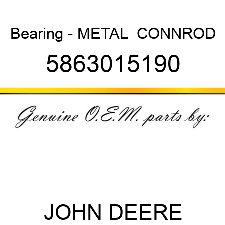Bearing - METAL,  CONNROD 5863015190