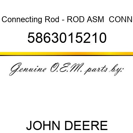 Connecting Rod - ROD ASM,  CONN 5863015210