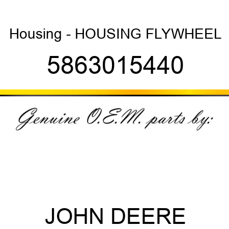 Housing - HOUSING, FLYWHEEL 5863015440