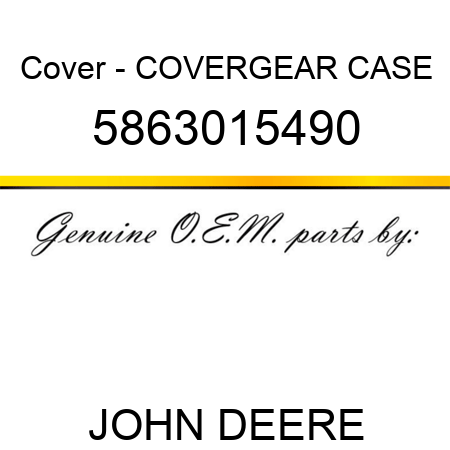 Cover - COVER,GEAR CASE 5863015490