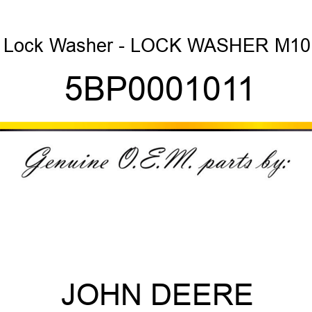 Lock Washer - LOCK WASHER M10 5BP0001011
