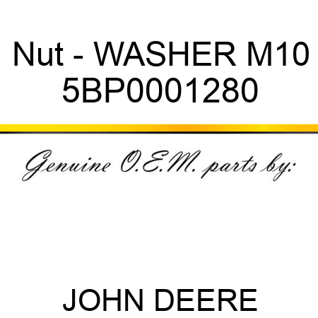 Nut - WASHER M10 5BP0001280