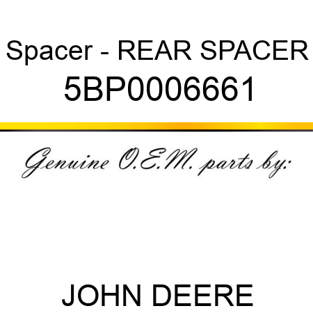 Spacer - REAR SPACER 5BP0006661