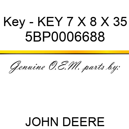 Key - KEY 7 X 8 X 35 5BP0006688