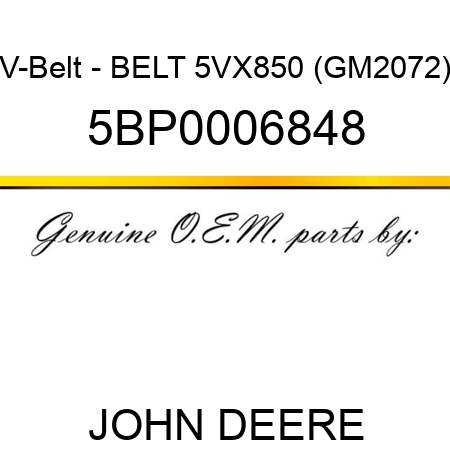V-Belt - BELT 5VX850 (GM2072) 5BP0006848