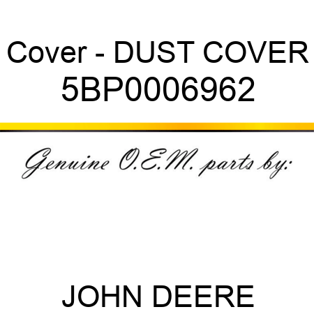 Cover - DUST COVER 5BP0006962