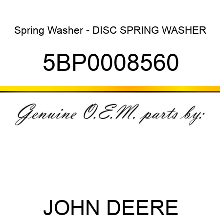 Spring Washer - DISC SPRING WASHER 5BP0008560