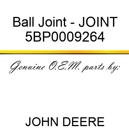 Ball Joint - JOINT 5BP0009264