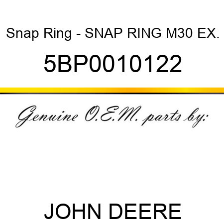 Snap Ring - SNAP RING M30 EX. 5BP0010122