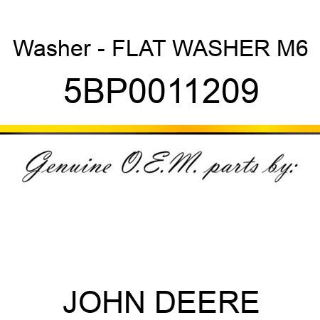 Washer - FLAT WASHER M6 5BP0011209