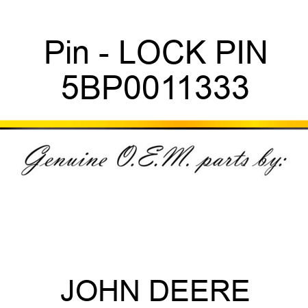 Pin - LOCK PIN 5BP0011333
