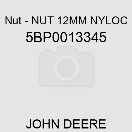 Nut - NUT 12MM NYLOC 5BP0013345