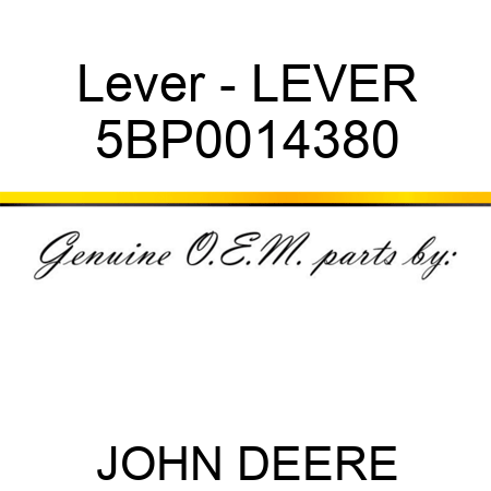 Lever - LEVER 5BP0014380