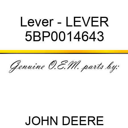 Lever - LEVER 5BP0014643