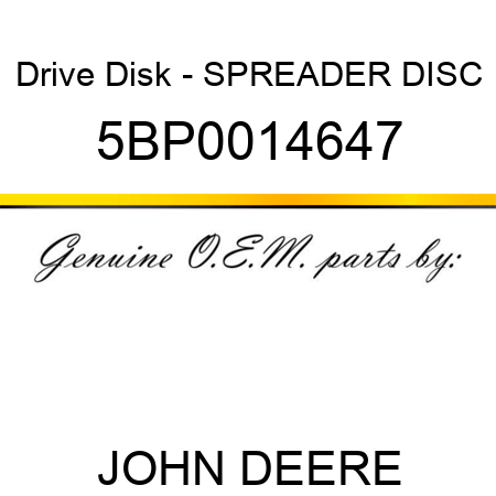 Drive Disk - SPREADER DISC 5BP0014647
