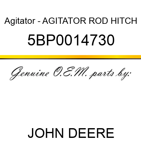 Agitator - AGITATOR ROD HITCH 5BP0014730