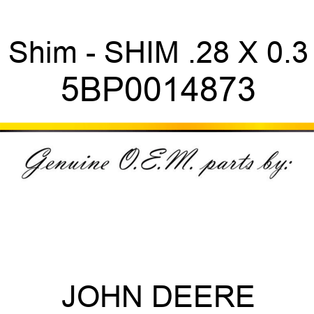 Shim - SHIM .28 X 0.3 5BP0014873
