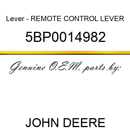 Lever - REMOTE CONTROL LEVER 5BP0014982