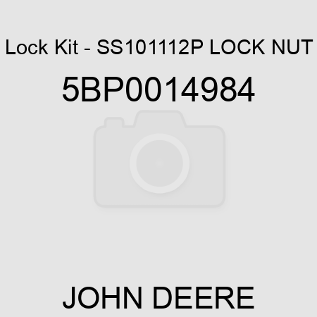 Lock Kit - SS10,11,12P LOCK NUT 5BP0014984