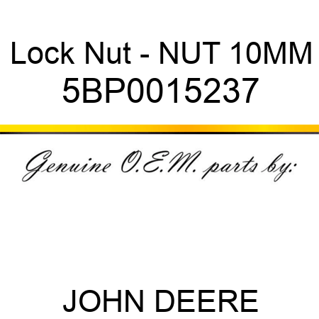 Lock Nut - NUT 10MM 5BP0015237