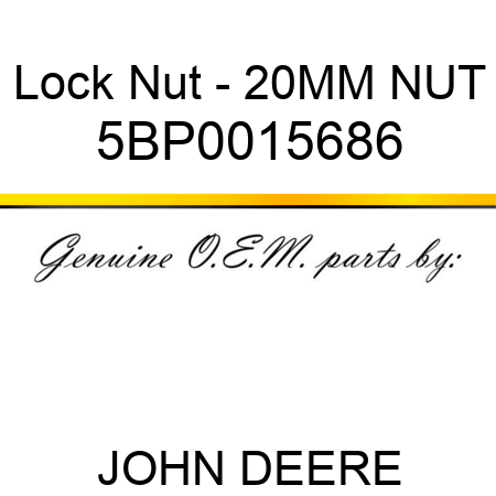 Lock Nut - 20MM NUT 5BP0015686