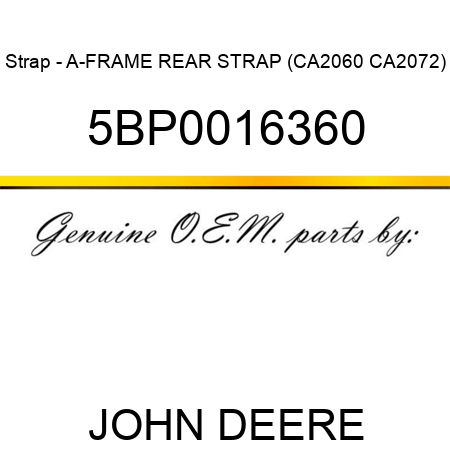 Strap - A-FRAME REAR STRAP (CA2060, CA2072) 5BP0016360