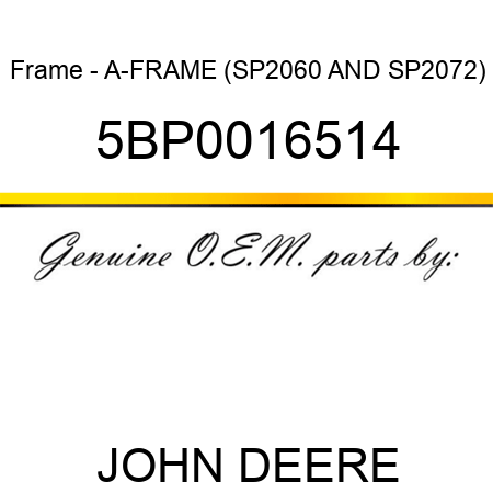 Frame - A-FRAME (SP2060 AND SP2072) 5BP0016514