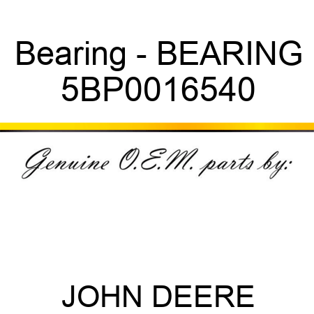 Bearing - BEARING 5BP0016540