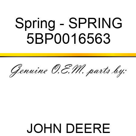 Spring - SPRING 5BP0016563