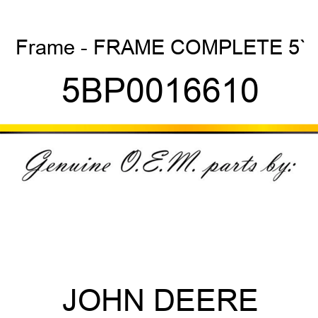 Frame - FRAME COMPLETE 5` 5BP0016610