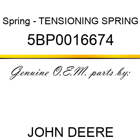 Spring - TENSIONING SPRING 5BP0016674