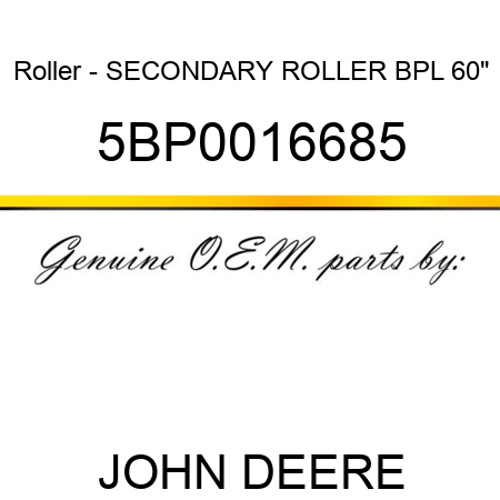 Roller - SECONDARY ROLLER BPL 60
