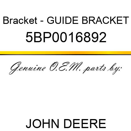 Bracket - GUIDE BRACKET 5BP0016892