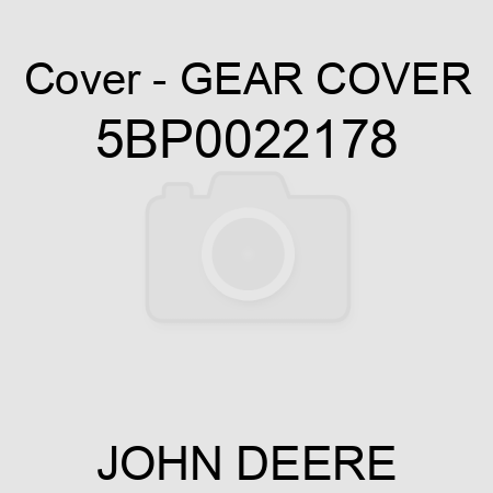 Cover - GEAR COVER 5BP0022178