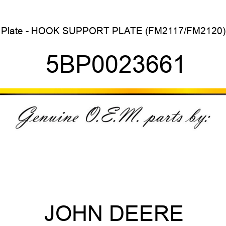 Plate - HOOK SUPPORT PLATE (FM2117/FM2120) 5BP0023661