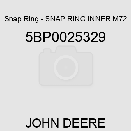 Snap Ring - SNAP RING INNER M72 5BP0025329