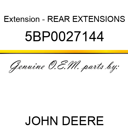 Extension - REAR EXTENSIONS 5BP0027144