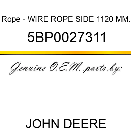 Rope - WIRE ROPE, SIDE 1120 MM. 5BP0027311