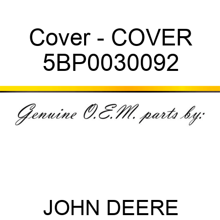 Cover - COVER 5BP0030092
