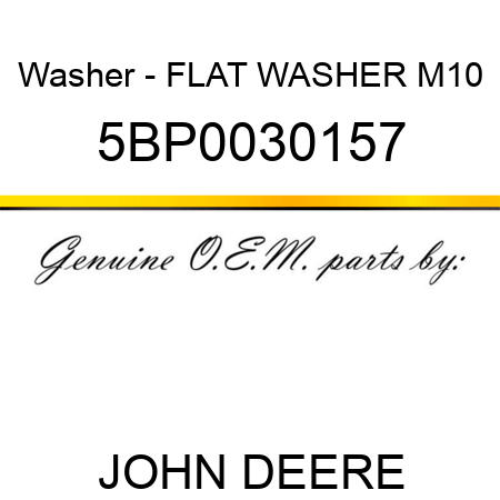 Washer - FLAT WASHER M10 5BP0030157