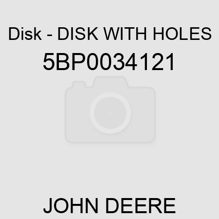 Disk - DISK WITH HOLES 5BP0034121