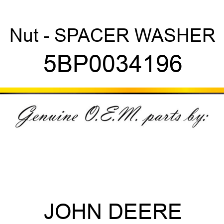 Nut - SPACER WASHER 5BP0034196