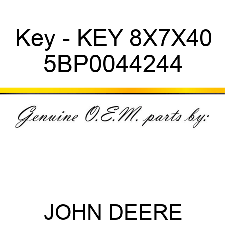 Key - KEY 8X7X40 5BP0044244