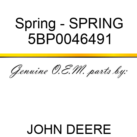Spring - SPRING 5BP0046491