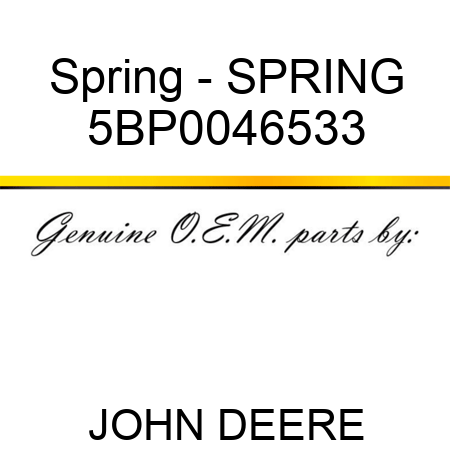 Spring - SPRING 5BP0046533