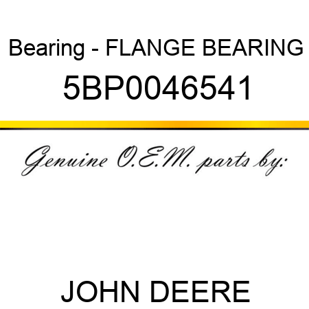 Bearing - FLANGE BEARING 5BP0046541