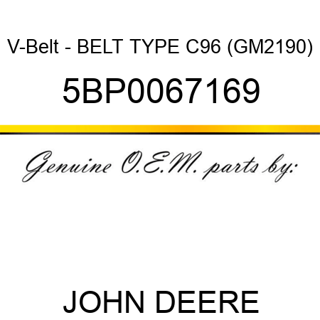 V-Belt - BELT TYPE C96 (GM2190) 5BP0067169
