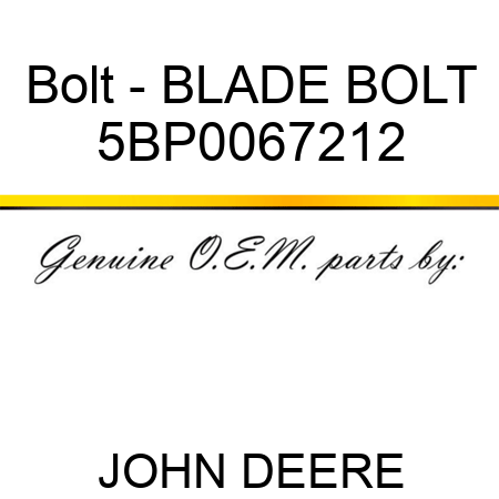 Bolt - BLADE BOLT 5BP0067212