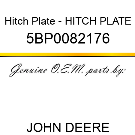 Hitch Plate - HITCH PLATE 5BP0082176